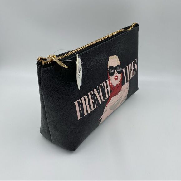 NWT Imoshion French Vibes Make-up Cosmetic Bag - Picture 4 of 6